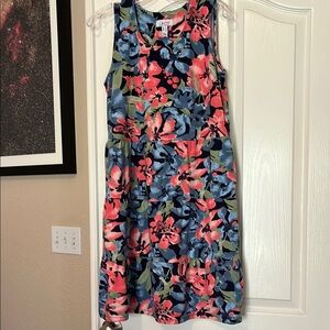 Denim & Co Sleeveless Crew Neck Sundress